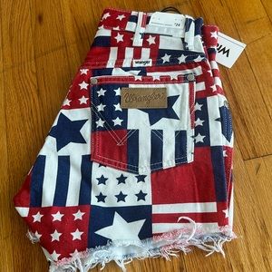 Wrangler 4th of July denim cut off shorts